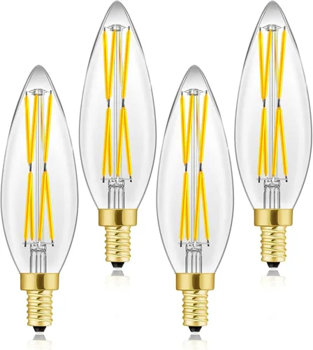 Miniatura 10 de Bombilla LED T6 esmerilada E12 regulable Edison 25W blanco suave 3000K E12 bombillas incandescentes equivalentes a T6.5 bombilla de filamento LED