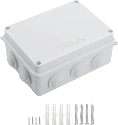 Miniatura 18 de LeMotech Caja de conexiones, plástico ABS IP55 resistente al agua y al polvo, caja eléctrica universal, caja de proyectos para exteriores e