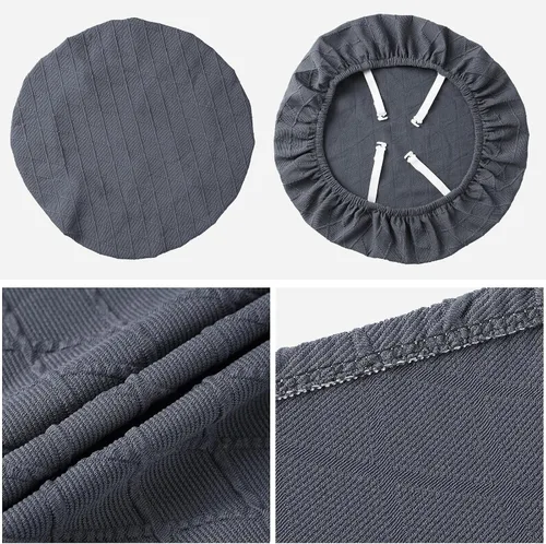 Miniatura 4 de Fuloon Fundas Elásticas para Asientos de Silla 6 PCS, Fundas para Sillas de Comedor Extraíbles y Lavables Anti-Polvo Fundas para Cojines de Asientos