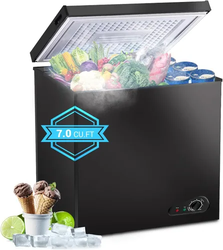Miniatura 10 de Congelador de pecho de 11 pies cúbicos, congelador grande de puerta abierta superior con 8 termostatos ajustables (-11.2°F a 10.4°F), congelador