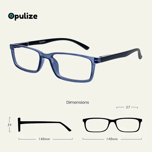 Miniatura 2 de OPULIZE SEE - Gafas de lectura con bloqueo de luz azul para mujeres y hombres, marco estrecho, bisagras de resorte, anteojos de juegos de negro