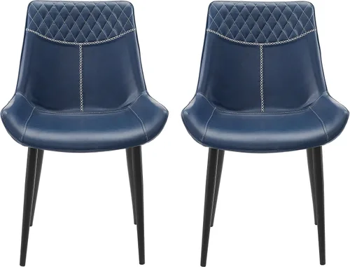 Miniatura 6 de Linon Home Decor Products Linon Maisy Juego de 2 sillas de comedor azules, azul marino
