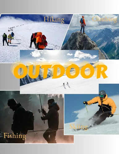 Miniatura 7 de MAGCOMSEN Pantalones de invierno para hombre, 5 bolsillos con cremallera, pantalones de esquí para nieve, con forro polar, resistentes al agua