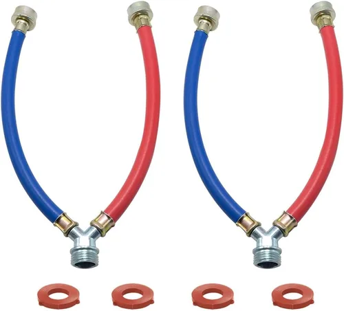 Miniatura 8 de TT FLEX Conector de manguera mezcladora en Y para lavadora de goma, accesorios de 3/4", longitud de 1 pie (12")