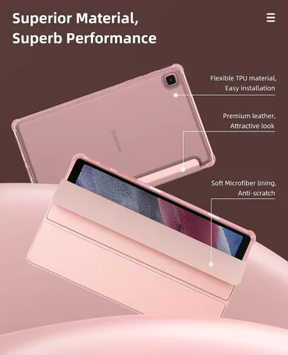 Miniatura 4 de MoKo Funda compatible con Samsung Galaxy Tab A7 Lite de 8.7 pulgadas 2021 (SM-T225/T220/T227), funda inteligente delgada y ligera con triple soporte