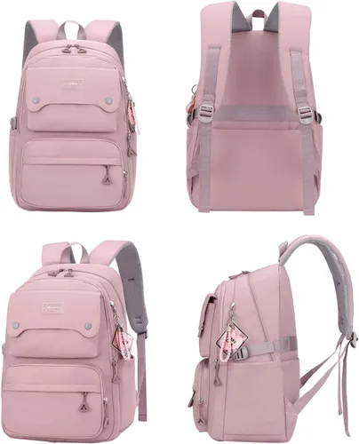Miniatura 3 de JiaYou Mochila Casual para Adolescentes, Niñas, Mochila para la Escuela Secundaria, Mochila Diaria, para Mujeres, Bolsa de Viaje para Portátil, 1#