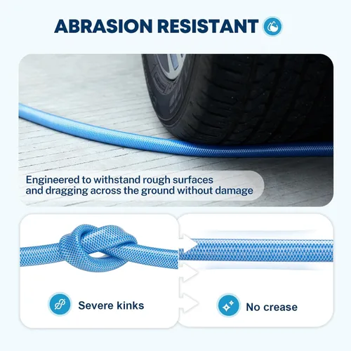 Miniatura 4 de Kohree: Manguera de agua para caravana de 15 pies mejorada, manguera de agua potable premium de 5/8" para autocaravana, sin fugas, sin arrugas