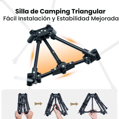 Miniatura 5 de ONETIGRIS Tigerblade - Silla de camping, ligera, plegable, silla de senderismo, compacta, portátil, capacidad de 330 libras Marrón coyote