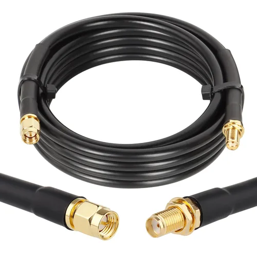 Miniatura 21 de XRDS -RF Cable SMA de 1 pie, cable de extensión SMA con conector SMA macho a SMA hembra de 50 ohmios KMR240 cable coaxial SMA de baja pérdida