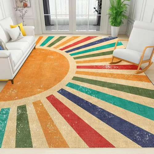 Miniatura 11 de Alfombra estéreo retro, para estudio de grabación para amantes de la música, antideslizante, de fácil cuidado, alfombra de área grande, alfombra