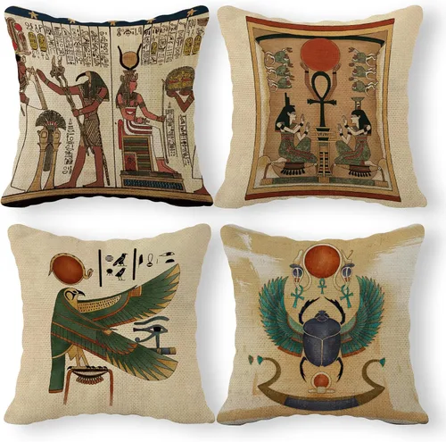 Miniatura 5 de Juego de 6 fundas de almohada africanas de tribu étnica de arte africano, 18 x 18 pulgadas, regalo de mujer africana, decoración de habitación
