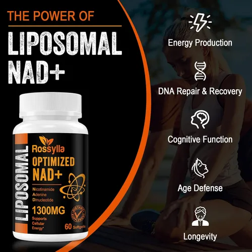 Miniatura 5 de Suplemento liposomal de NAD+ de 1300 mg La más alta absorción El suplemento de NAD más puro para aumentar NAD+ de manera eficaz Suplemento