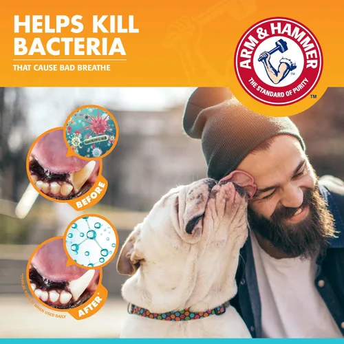 Miniatura 3 de Arm & Hammer Pasta de dientes enzimática de aliento fresco para perros, sabor a vainilla y jengibre, bicarbonato de sodio, gel dental que elimina