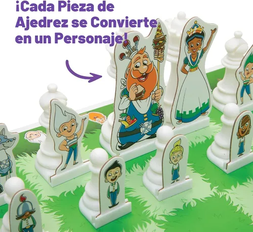 Miniatura 5 de Story Time Chess Juego de backgammon para niños de 3 años en adelante, juego educativo de aprendizaje, 1-6 jugadores