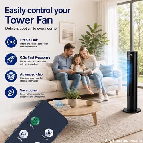 Miniatura 2 de ZWP Mando a distancia de repuesto compatible con ventilador de torre digital Holmes 36" 32510021