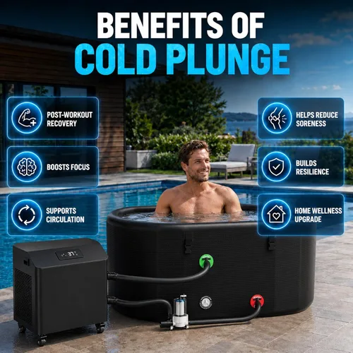 Miniatura 6 de Enfriador de agua para baño de hielo para bañeras frías, enfriador de inmersión en frío mejorado de 1 HP con filtro externo y bomba, bomba