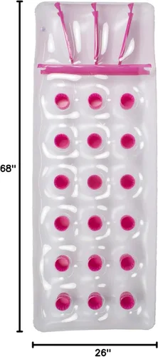 Miniatura 7 de Poolmaster Flotador inflable clásico francés de bolsillo para piscina, para adultos, color rosa Rosado