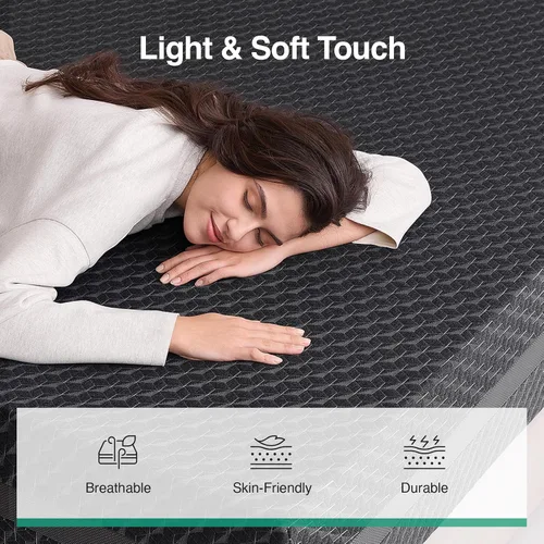 Miniatura 7 de Novilla Colchón tamaño individual de 8 pulgadas, colchón de espuma viscoelástica de gel individual para aumentar el flujo de aire y soporte