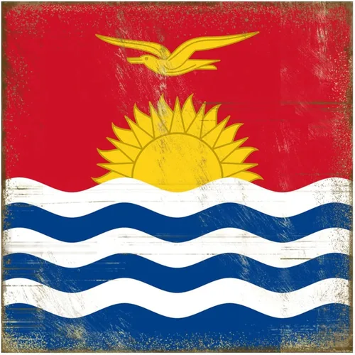 Miniatura 6 de Calcomanías de pared con bandera nacional de Kiribati, mural patriótico de Kiribati, recuerdo de la ciudad del país, arte de pared, póster Estilo-5