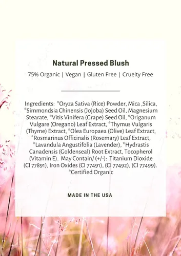 Miniatura 5 de Mom's Secret Rubor 100% natural, orgánico, vegano, sin gluten, rubor natural prensado, libre de crueldad, fabricado en los Estados Unidos, 0.18 Rosa