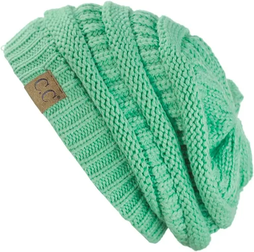 Miniatura 231 de C.C Trendy Warm Chunky Soft Stretch Cable Knit Beanie