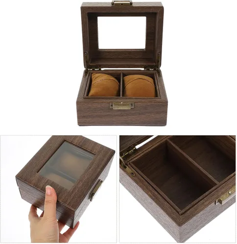 Miniatura 9 de Hemobllo Caja de reloj de escritorio, vitrina, organizador de pulsera