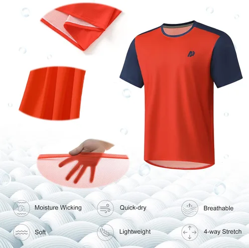 Miniatura 4 de PTSOC Maillot de ciclismo de montaña para hombre, casual, holgado, manga corta, todoterreno, para uso fuera de carretera, para hacer senderismo