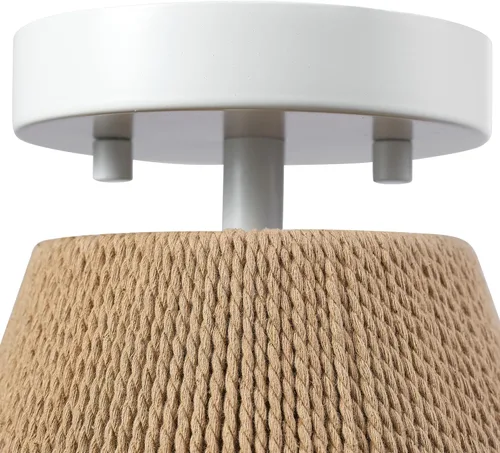 Miniatura 6 de Globe Electric 65894 Lámpara de techo empotrada de 1 luz, blanco mate, pantalla de cordel