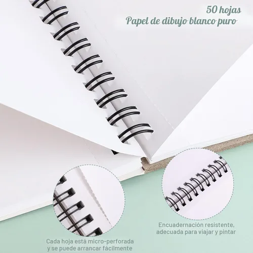 Miniatura 3 de 50 hojas de papel para marcadores, 7.6 x 7.6 pulgadas, bloc de bocetos artísticos a prueba de sangrado, papel de dibujo de 73 libras/120gsm, libro