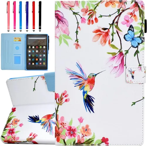 Miniatura 9 de Funut Funda para tablet Fire HD 10 (9ª/7ª/5ª generación, versión 2019/2017/2015), funda inteligente delgada de piel sintética con función