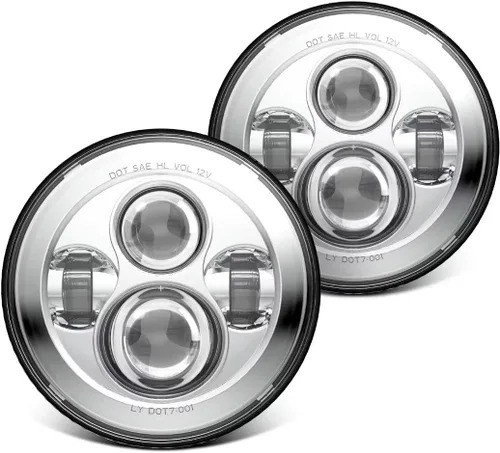 LX-LIGHT Faros delanteros LED 1000% brillantes de 7 pulgadas, antirreflejos, redondos, H6024, compatible con Jeep Wrangler JK, JKU, TJ, TJ, LJ,