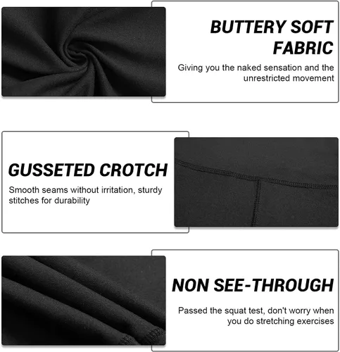 Miniatura 5 de GAYHAY - Leggings de cintura alta para mujer, suaves, opacos, entallados y estampados con control de abdomen ideales para correr, yoga y ciclismo