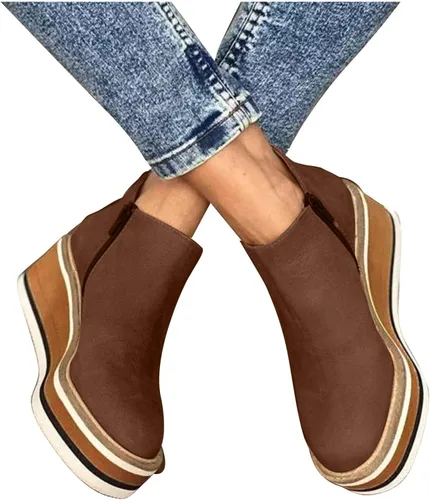 Miniatura 3 de SNKSDGM Zapatos deportivos casuales para mujer, estilo retro occidental, de cuero, con cordones, zapatos planos cómodos para caminar, Negro