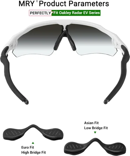 Miniatura 2 de Mryok Juego de almohadillas de repuesto para gafas de sol Oakley Radar EV Path OO9208 / Pitch OO9211 / Asian Fit OO9275