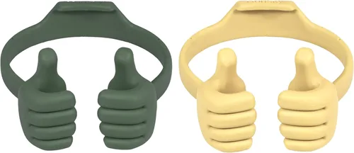 Miniatura 19 de Honsky Soporte para Teléfono Celular Paquete de 2, Soporte Perezoso para Teléfono Thumbs Up, Base Flexible Ajustable Universal para Todos