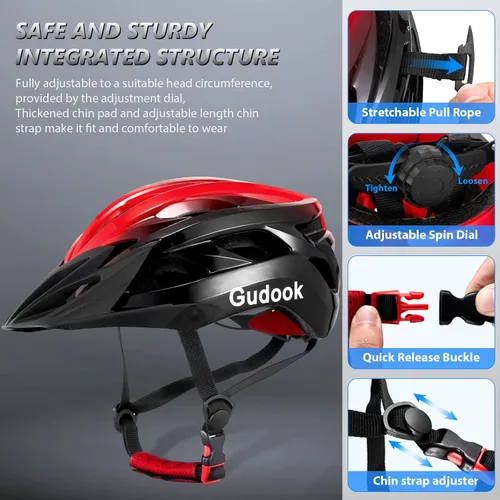 Miniatura 4 de Bike Helmets for Men - Women Bicycle Helmet Adult - Certified Lightweight Comfort Adjustable Cycling Helmet with Detachable Visor for Mountain Road