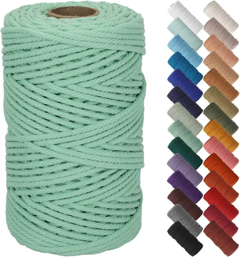 Miniatura 36 de NOANTA - Cuerda de macramé color beige natural, 1/8 pulgadas (3 mm) x 109 yardas (100 metros), cuerda de algodón colorido para colgar en la pared