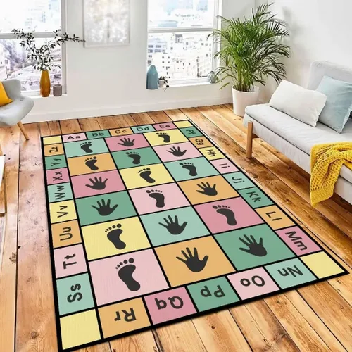 Miniatura 8 de Hopscotch - Alfombras de juego para niños, alfombra educativa del alfabeto ABC, sala de juegos, dormitorio, sala de estar, decoración de aprendizaje