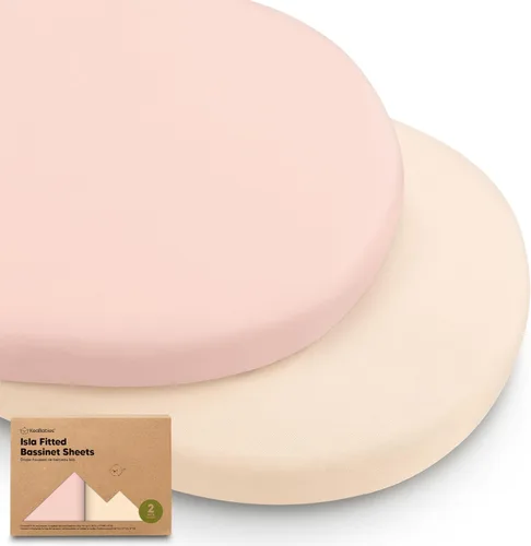Miniatura 20 de Paquete de 2 sábanas de moisés para bebé niña y niño - 33x17 viscosa derivada de bambú, sábanas ajustables para colchón de moisés junto a la cama