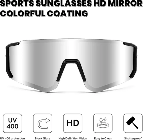 Miniatura 6 de FEISEDY Gafas de sol para niños, gafas de sol de béisbol juveniles, UV400, deportes, adolescentes, ciclismo, sombras para niños y niñas de 8 a 16