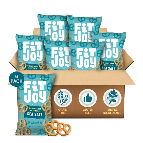 Miniatura 8 de FitJoy Tangy Dijon - Pretzels de mostaza (paquete de 6, 4.5 onzas) – Snacks sin lácteos, nueces y gluten – Raíz de yuca y harina de garbanzos sin