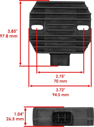 Miniatura 3 de Caltric Rectificador de estator y regulador compatible con Kawasaki Versys 650 Kle650 2007-2014