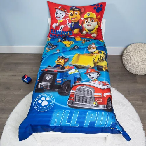 Miniatura 2 de Paw Patrol Calling All Pups - Juego de ropa de cama infantil de 4 piezas, incluye edredón, juego de sábanas, sábana bajera, sábana superior + funda