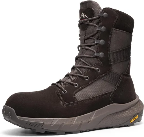 Miniatura 13 de NORTIV 8 Peakforce-Nano - Botas de trabajo para hombre con puntera compuesta de 8 pulgadas, con cremallera lateral ligera ASTM F2412-24 y ASTM Coyote