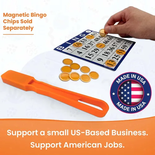 Miniatura 2 de MR CHIPS Varitas magnéticas de bingo fabricadas en Estados Unidos, 7 colores para elegir, 1 pieza, ideal para bingo, experimentos científicos