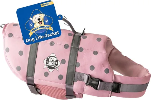 Miniatura 40 de Chaleco salvavidas para perros – Chaleco de natación para perros, ajustable, reflectante, cómodo, varios colores, patrones, chaleco de natación