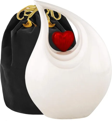Urna de Cremación Corazón de Amor para Cenizas Humanas – Hermosa Urna Conmemorativa para Adultos – Urna Decorativa para Seres Queridos – Urna