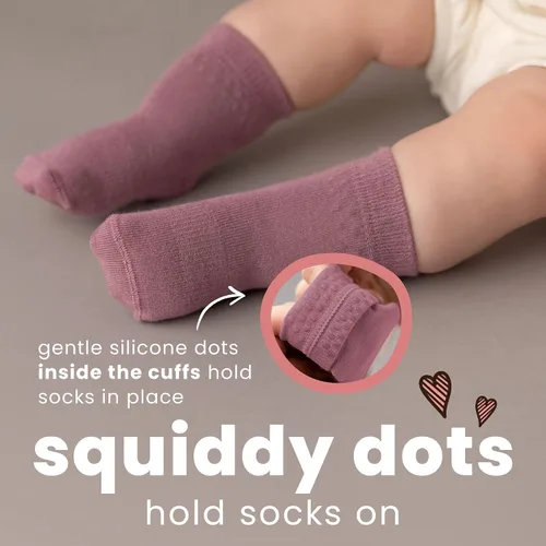 Miniatura 24 de squid socks Calcetines de viscosa de bambú 0-6M, 6-12M, 12-24M y 2T-3T Calcetines que se mantienen puestos