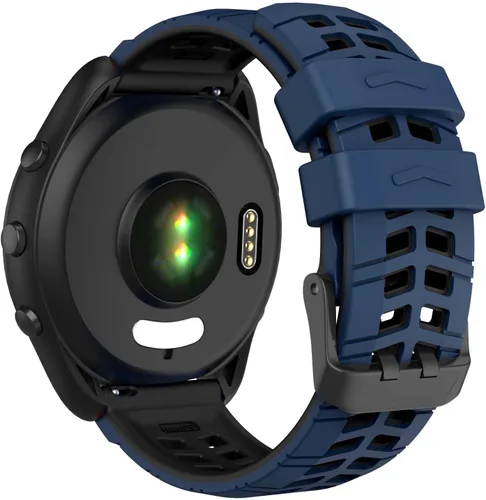 Miniatura 12 de ISABAKE Compatible con Garmin Vivoactive 4/Venu 2/Forerunner 255 265 Bandas, correa de silicona deportiva para Samsung Galaxy Watch 3 1.772 Rojo