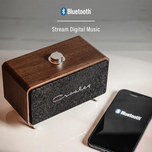 Miniatura 4 de Crosley CR3049A-WA Stanza Altavoz Bluetooth recargable portátil, nogal
